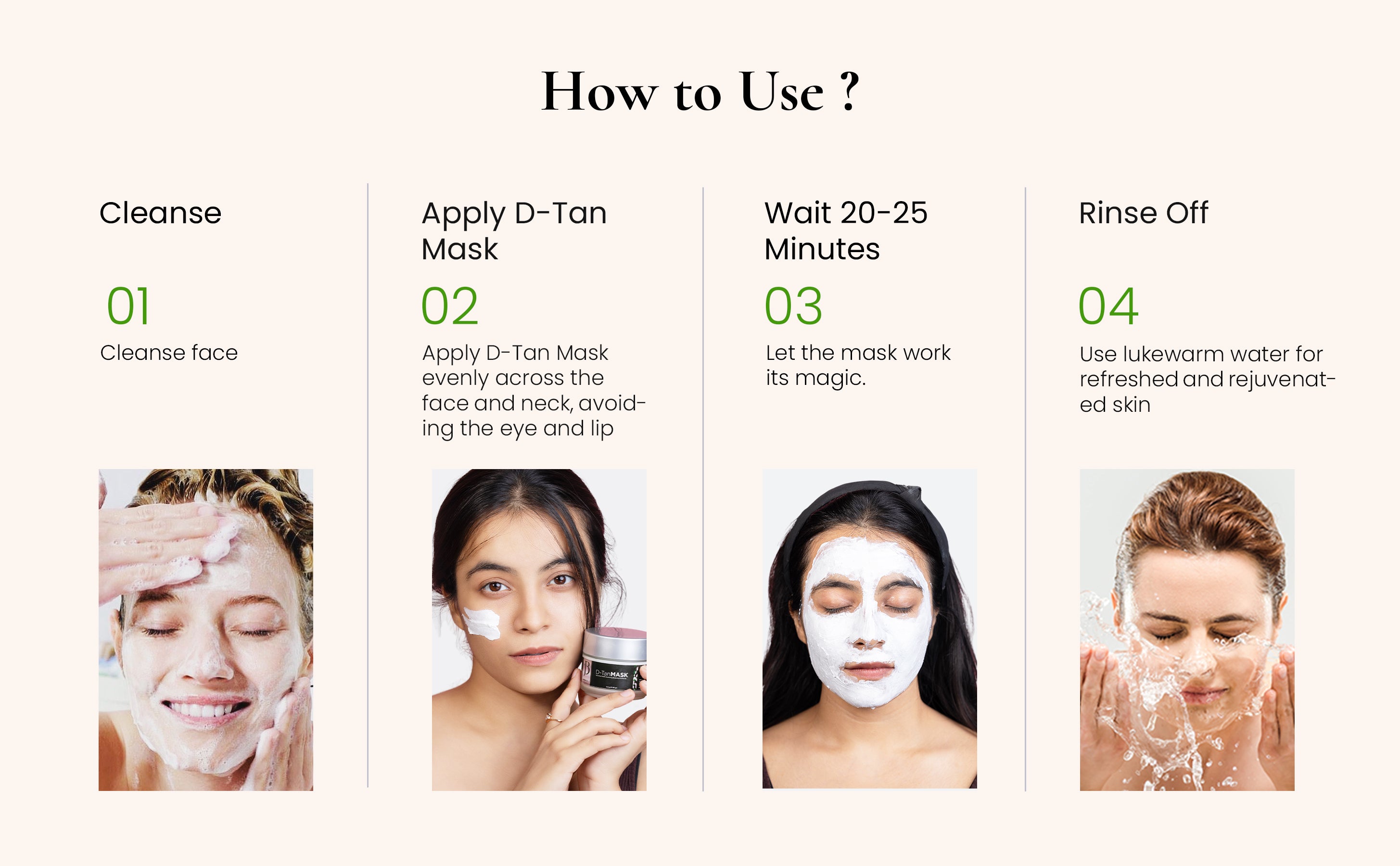 D-Tan Mask Pack | Brighten Your Skin with Anti Aging Effects